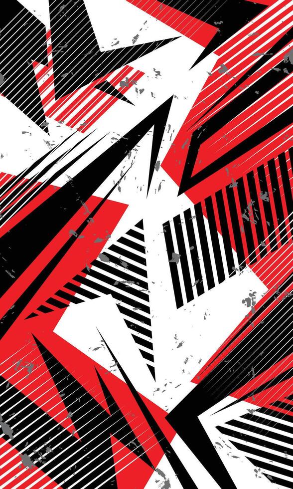 Abstract grunge style messy geometric pattern background for sublimation sports jersey vector