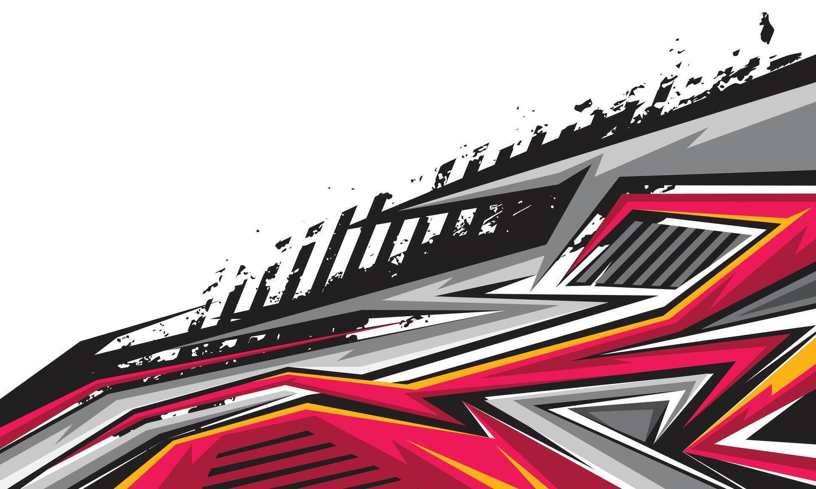 Abstract geometric modern racing background for car wrap decal vector