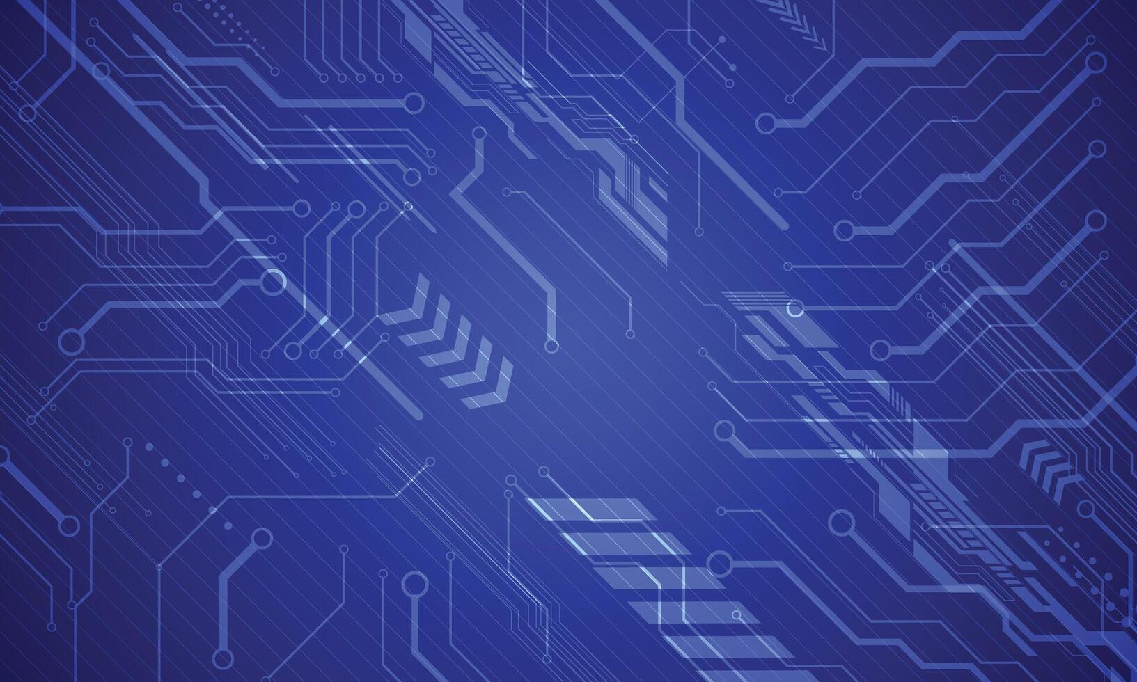Abstract blue circuit board technology background vector
