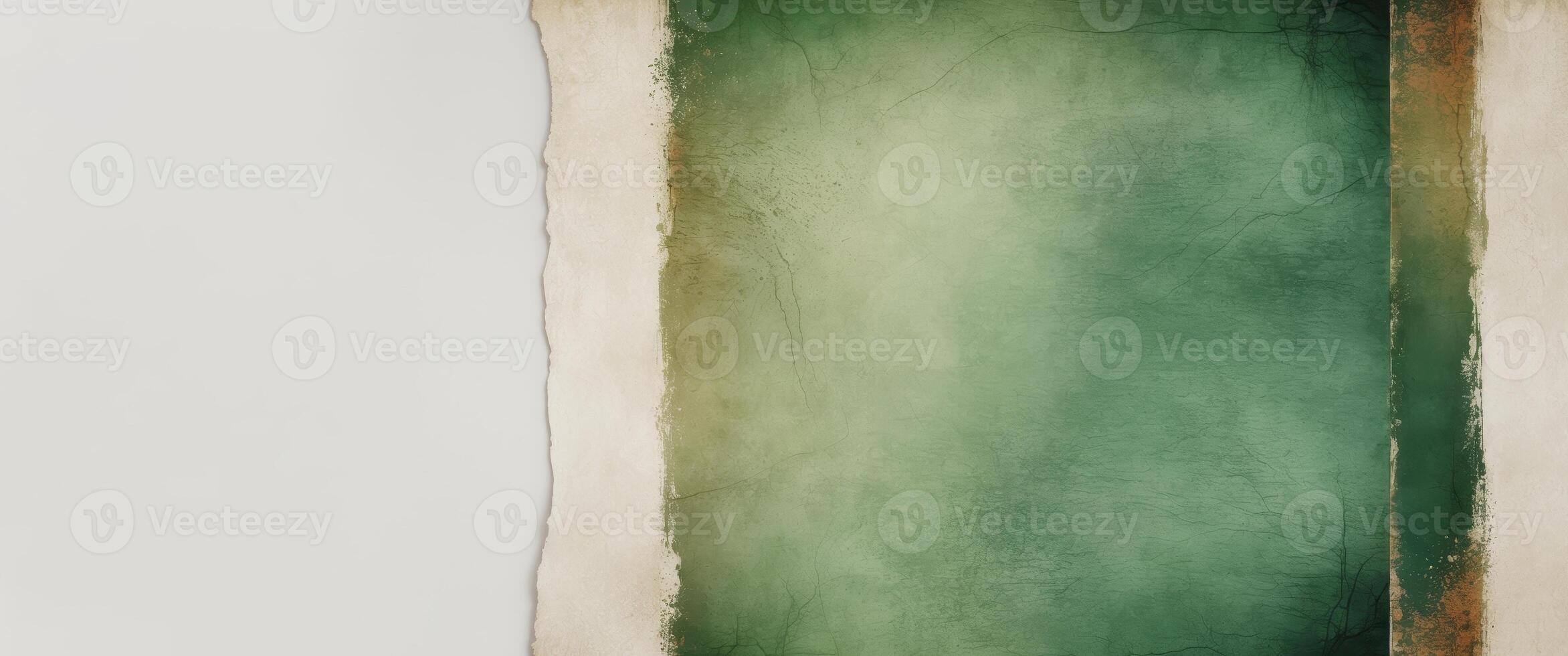 Abstract green background with vintage texture and grunge border in elegant website or paper design. photo