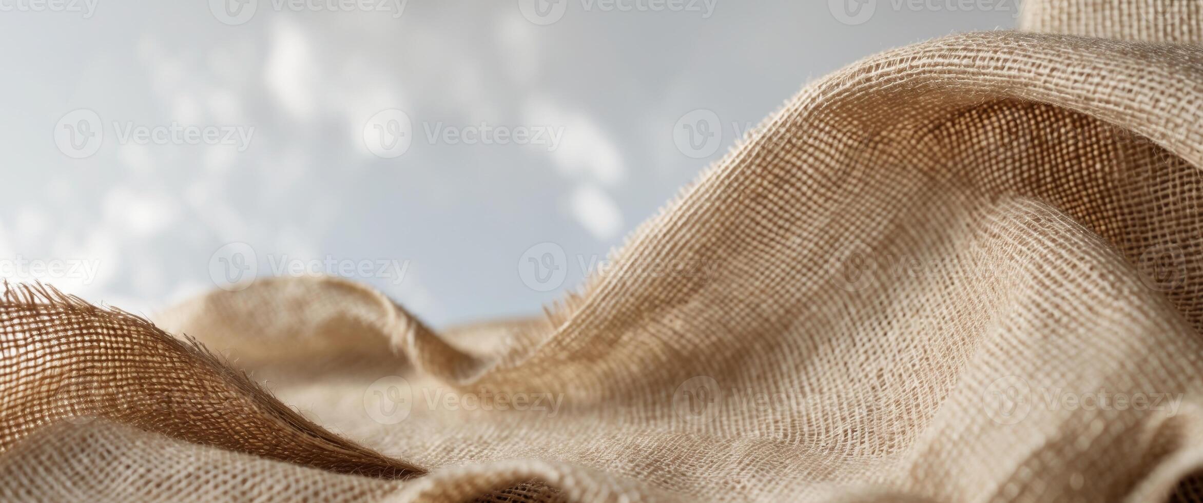 Intricate burlap weave texture for versatile rustic design applications photo