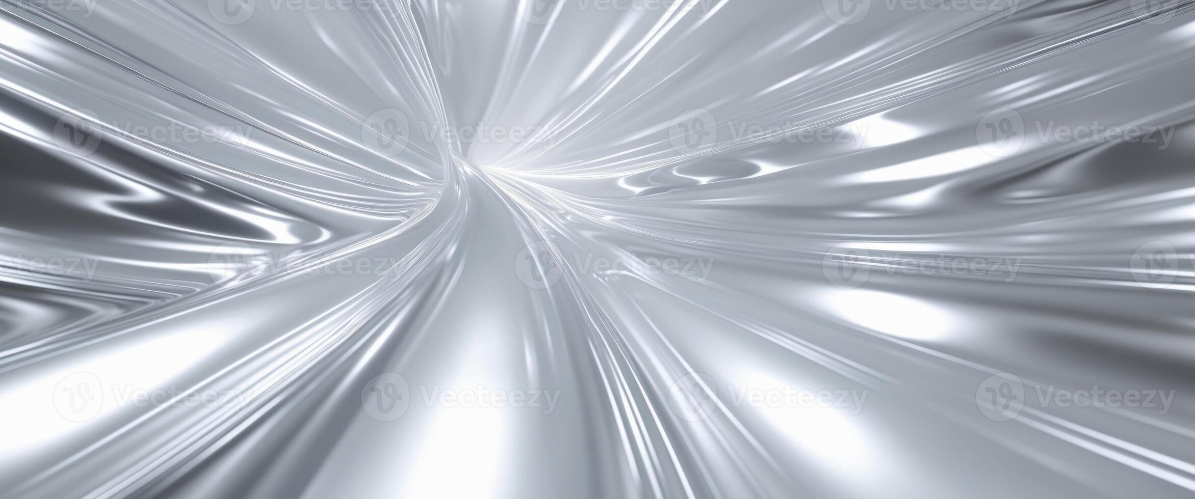Silver metallic gradient background with shimmering light reflections photo