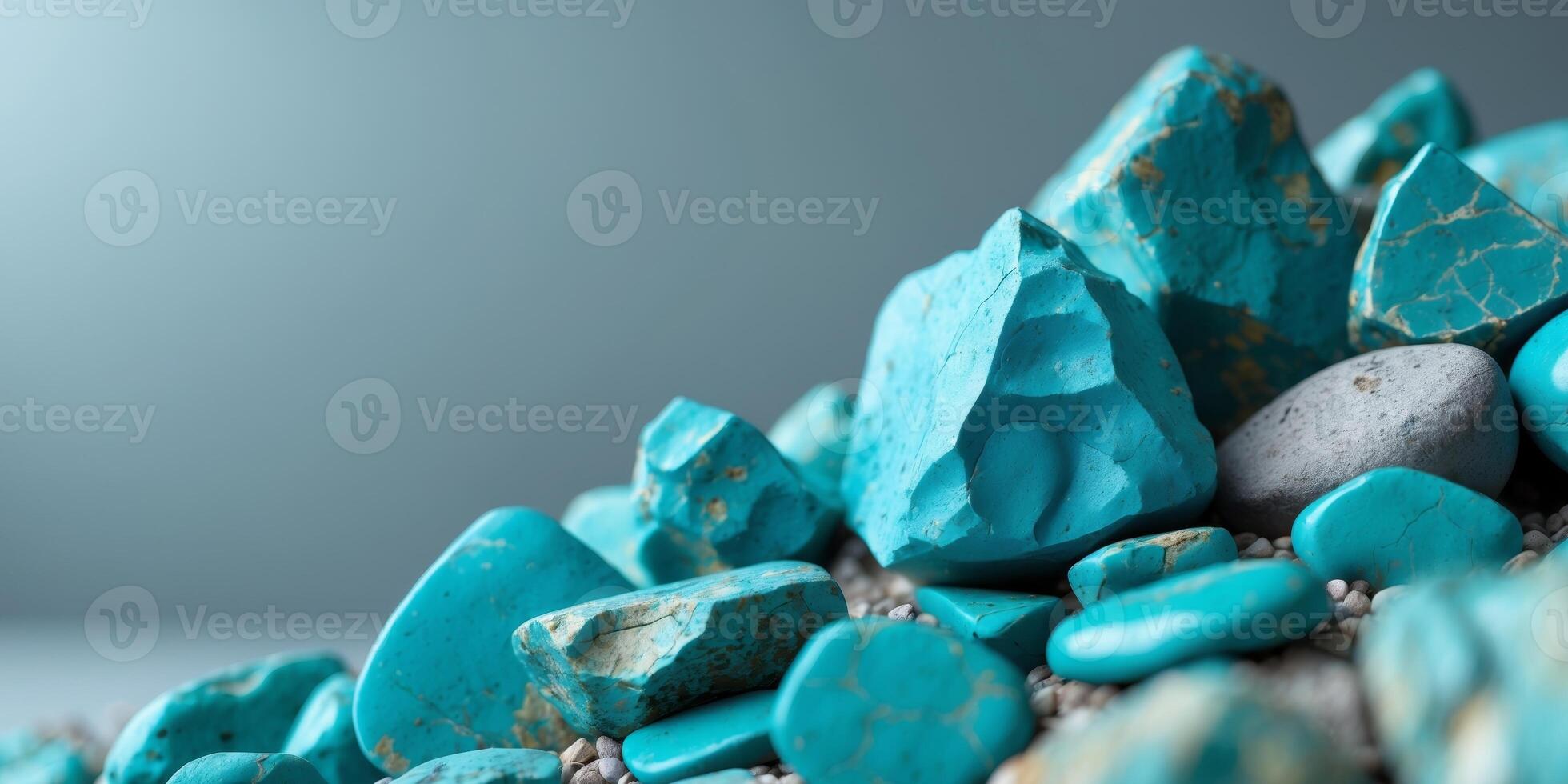 a close up of a bunch of turquoise colored rocks. photo