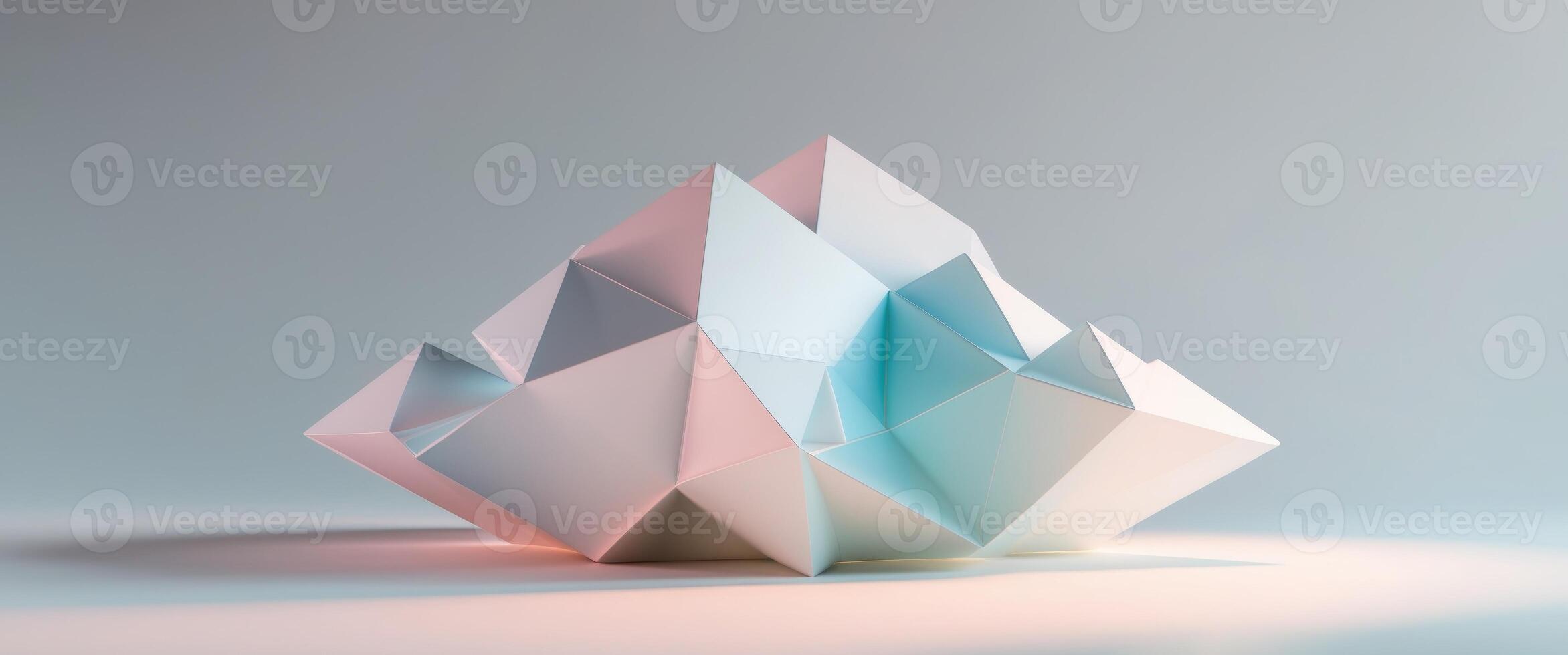 Abstract Hexagonal Geometric Crystal Structure Design. photo