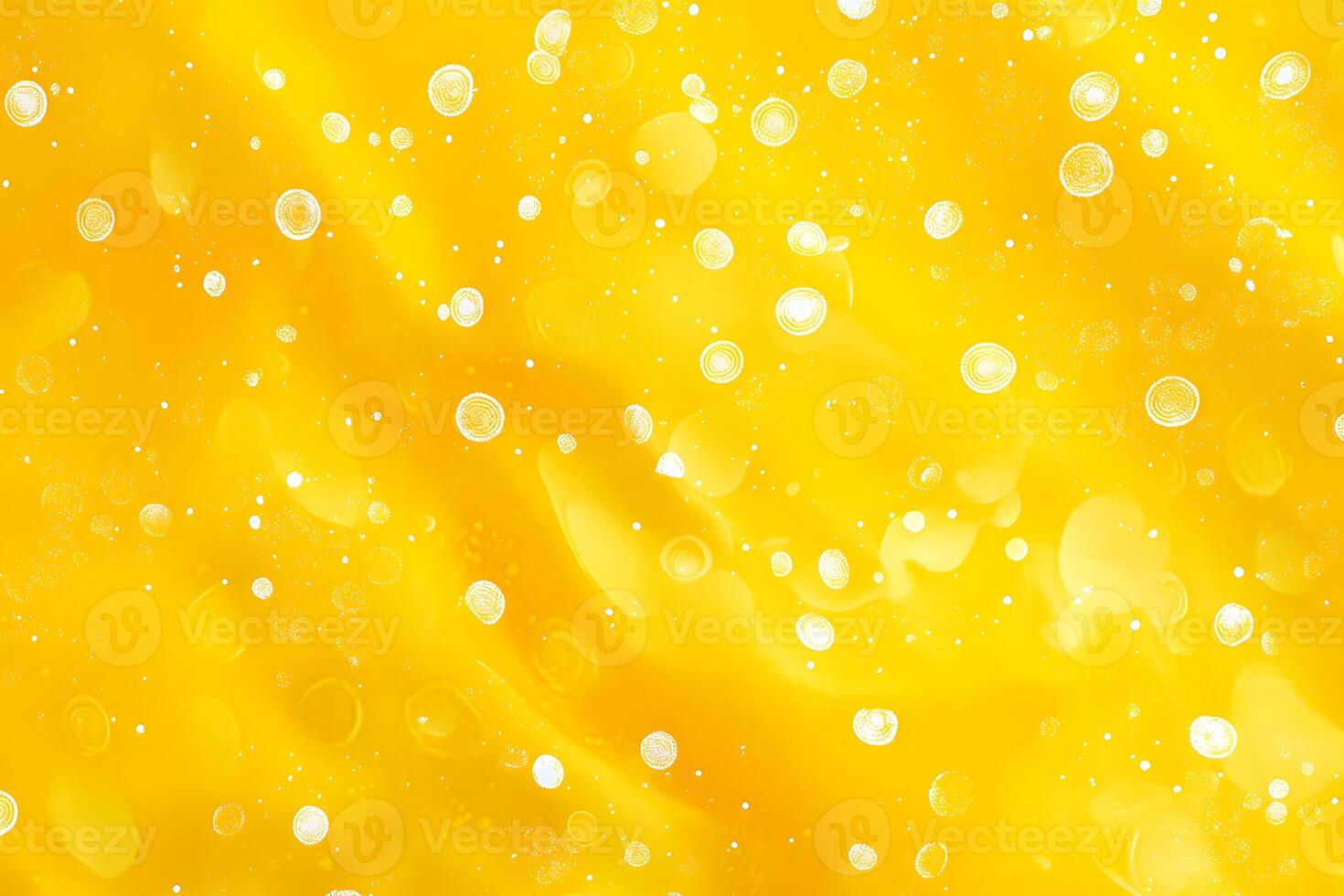 Yellow Liquid with Suspended Bubbles photo