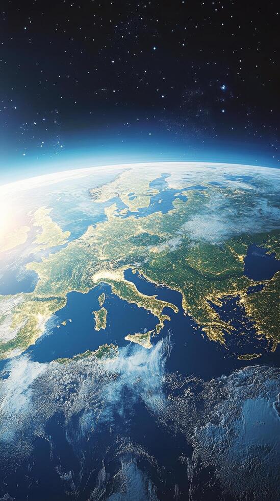 Europe and the european union from space, elements of this image furnished by nasa photo
