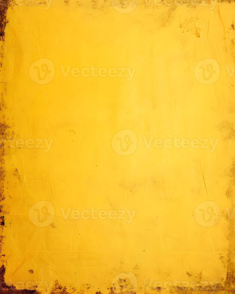 Yellow Textured Background with Brown Border photo