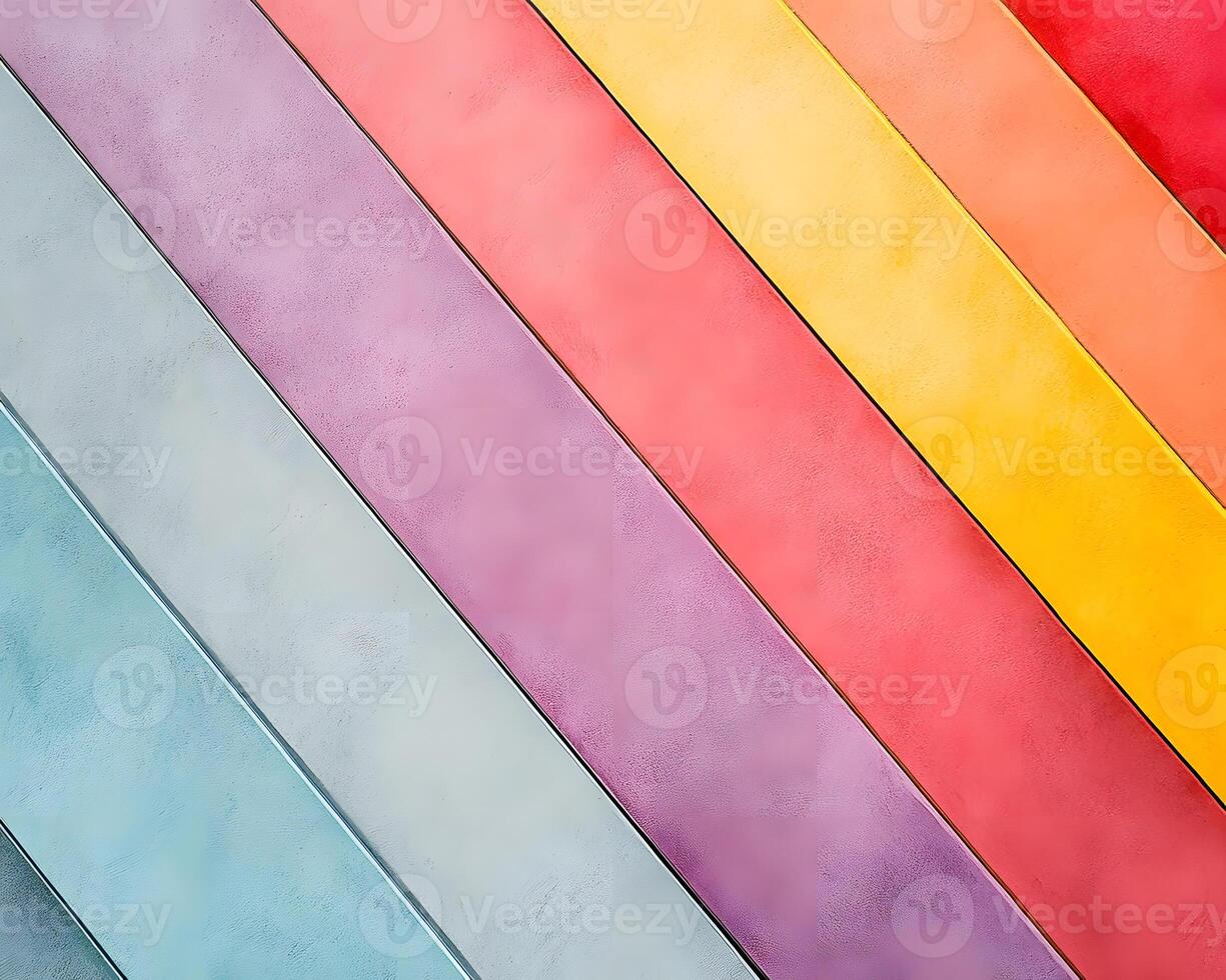 Diagonal Arrangement of Multicolored Planks photo