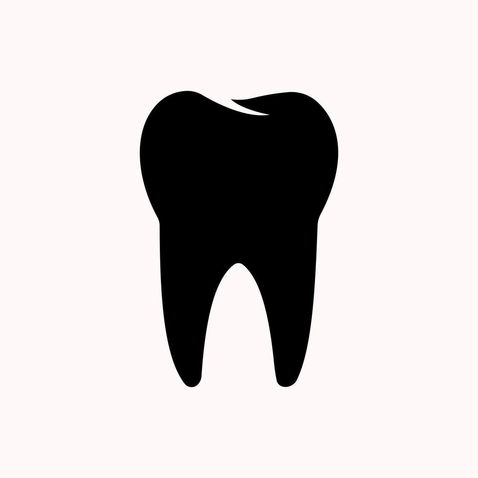 This is a Tooth silhouette on white background vector