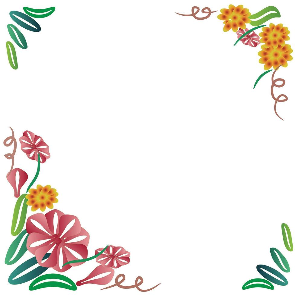 Floral Decorative Ornament and frame vector