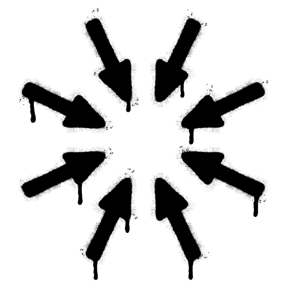 Spray Painted Graffiti Multiple arrow direction icon isolated on white background vector