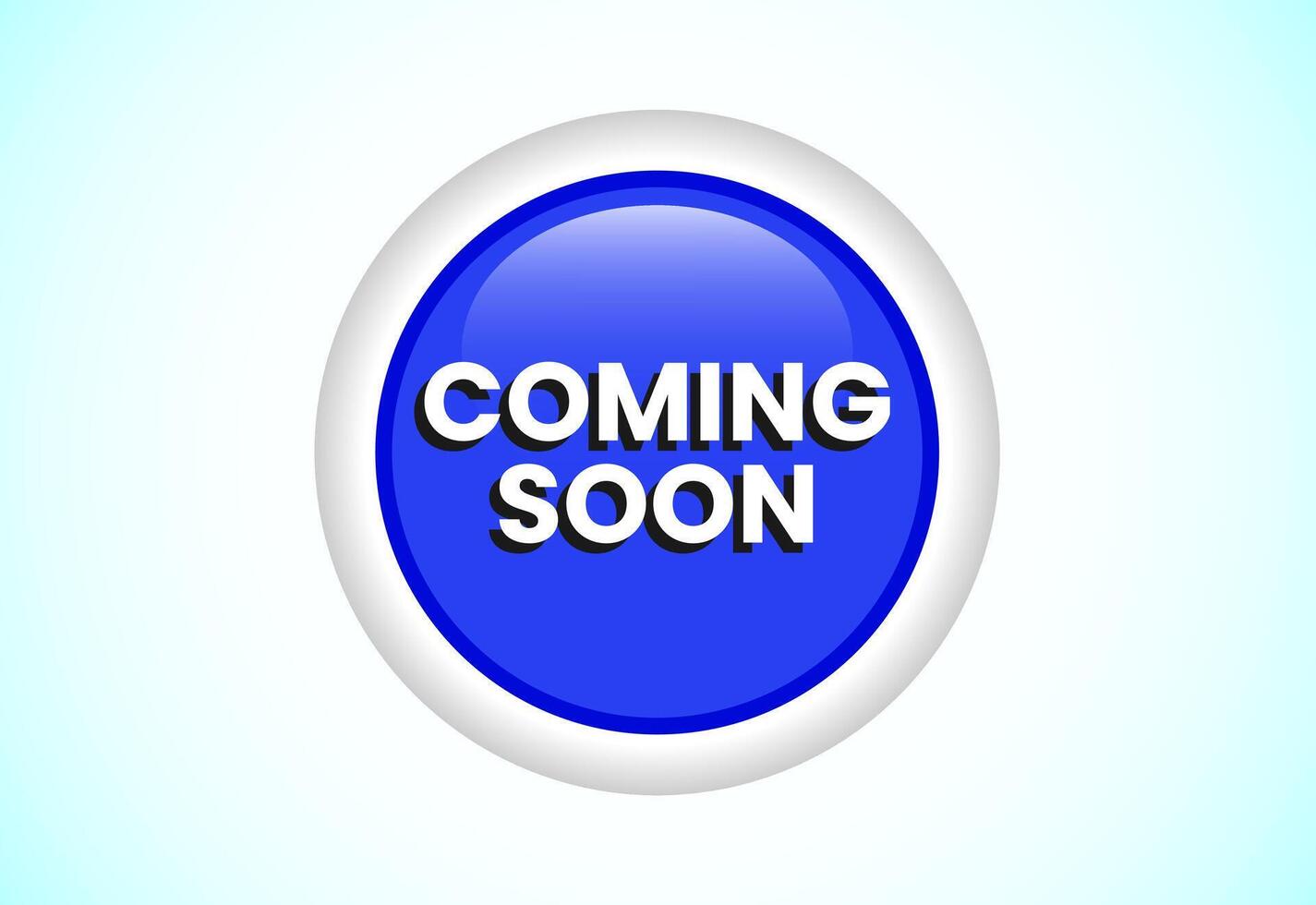 Advertising coming soon button illustration, Promotion sign template vector