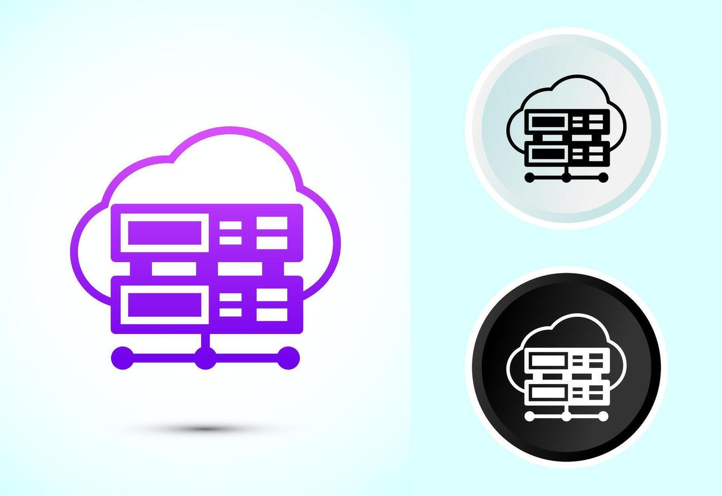 Data center icon design. Computer server icon illustration vector