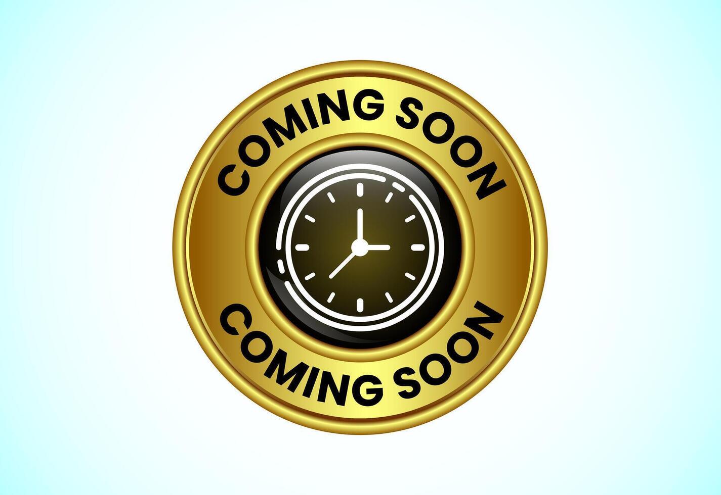 Advertising coming soon button design, Promotion sign template design vector