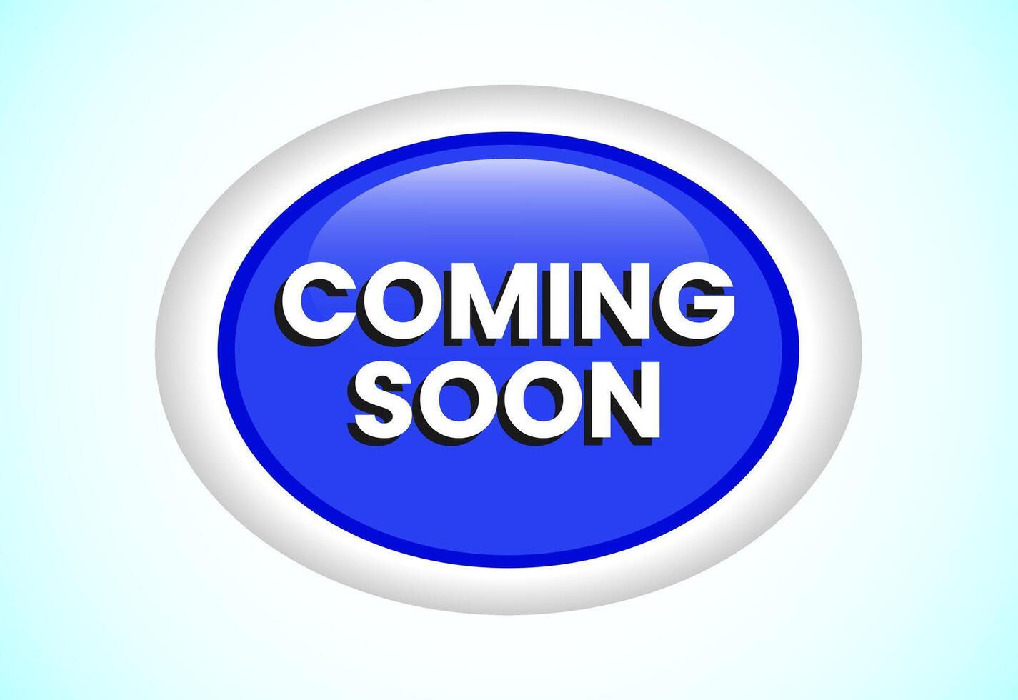 Advertising coming soon button design, Promotion sign template vector