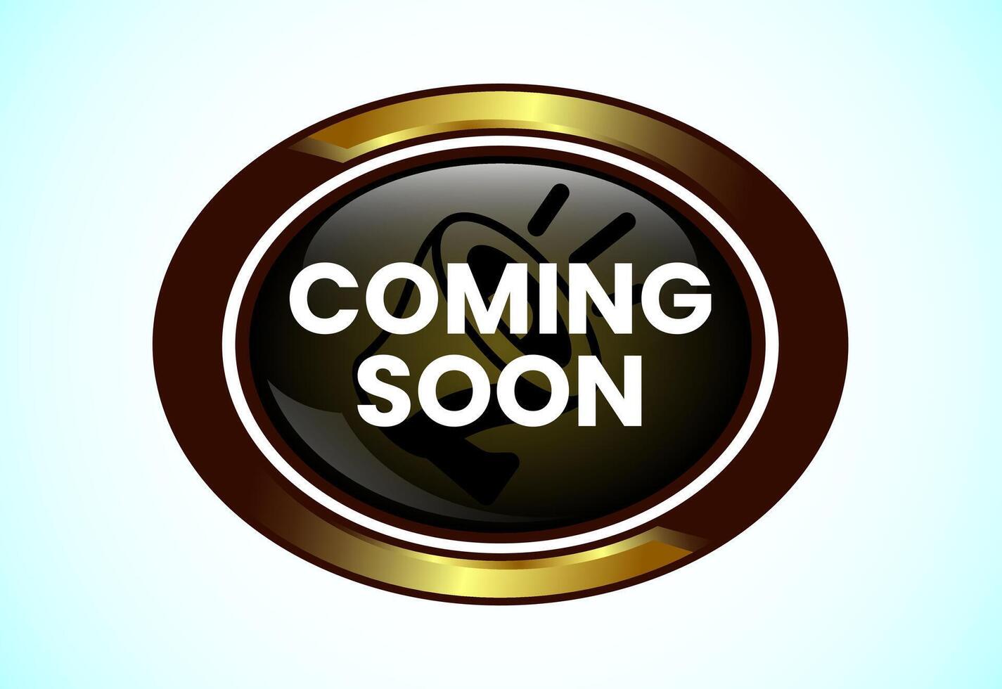 Advertising coming soon button design, Promotion sign vector