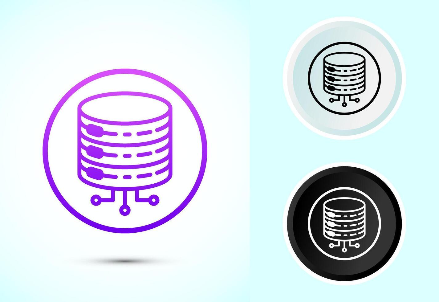 Data center icon design illustration. Computer server icon vector