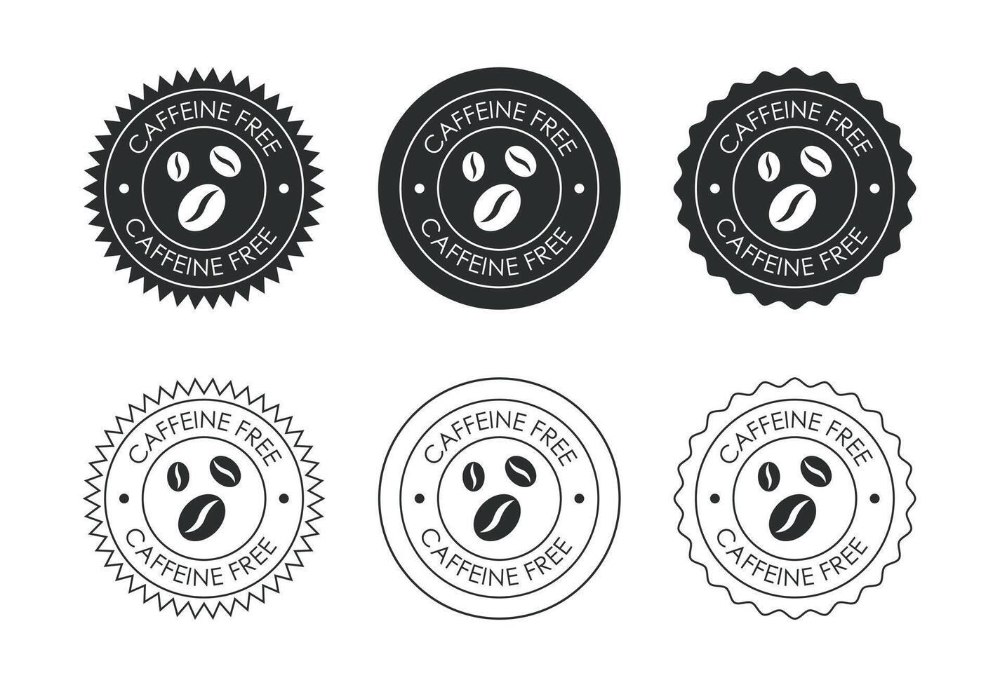 Caffeine free icon design, vector