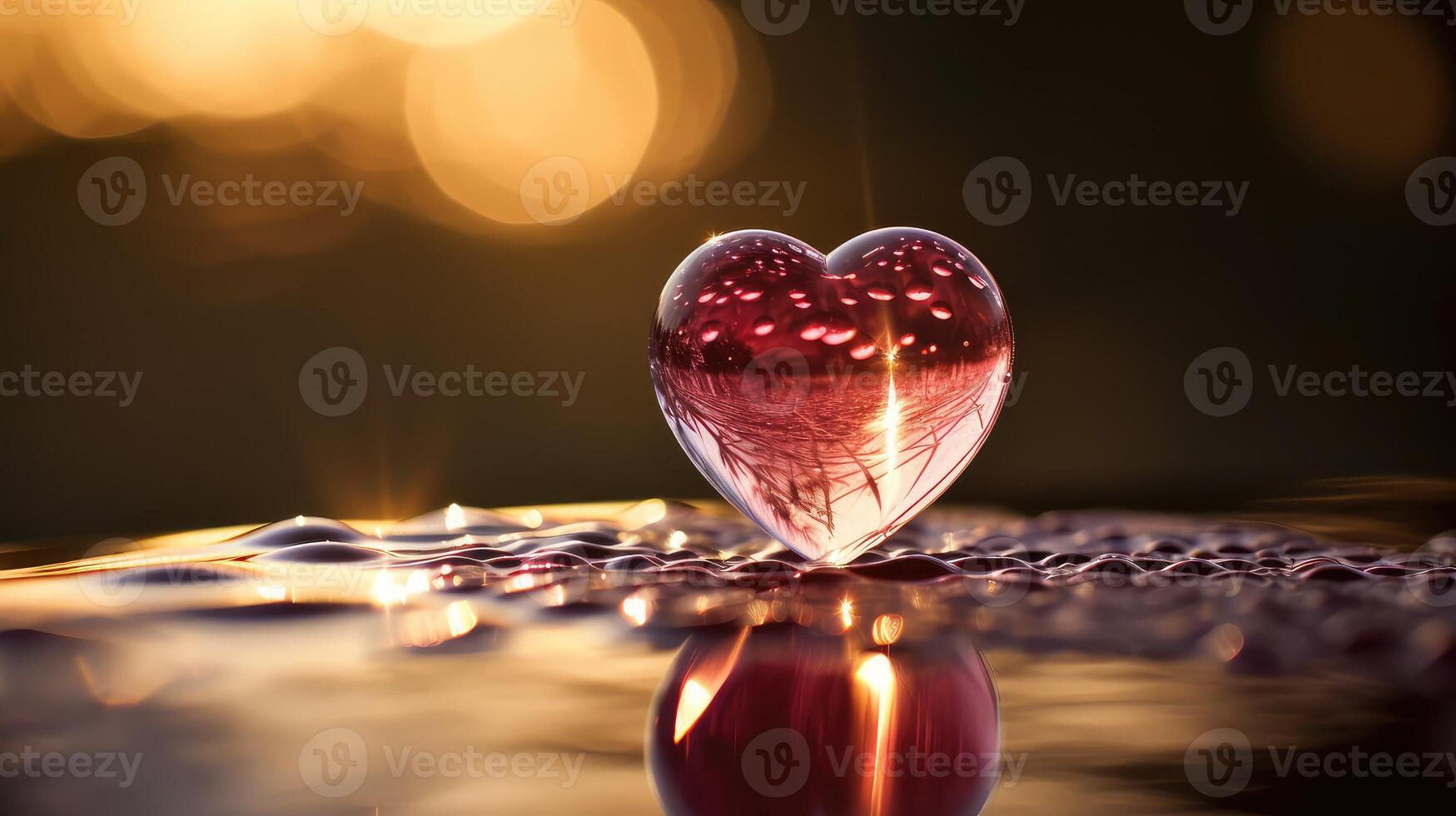 nature heart water drop photo