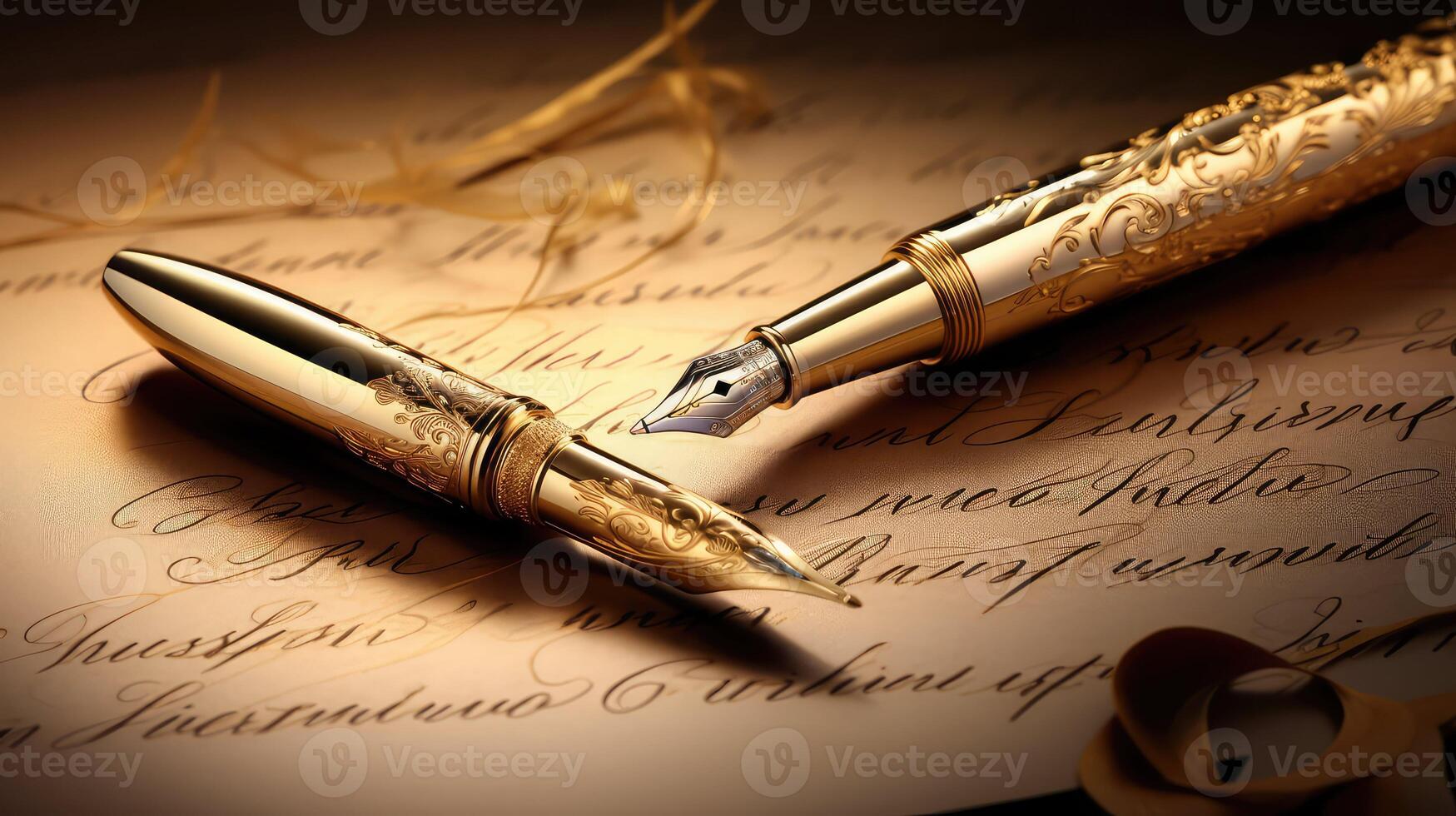 script fonts gold photo