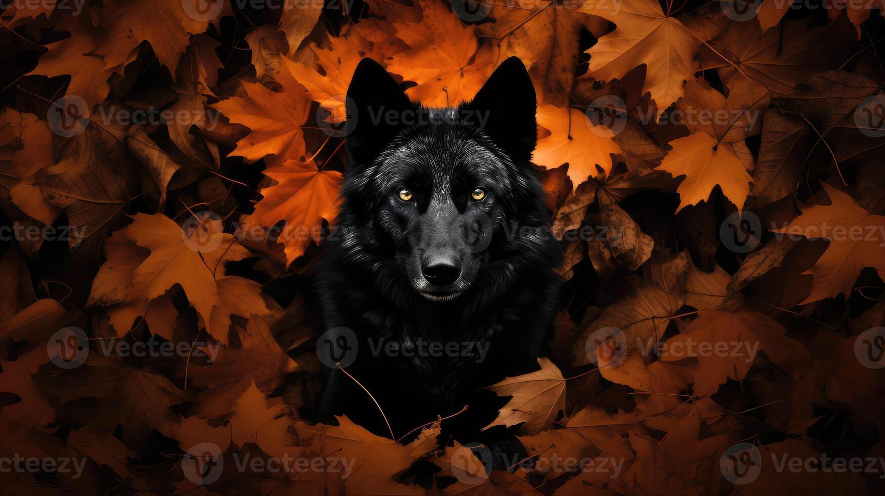 vibrant wolf black and white photo