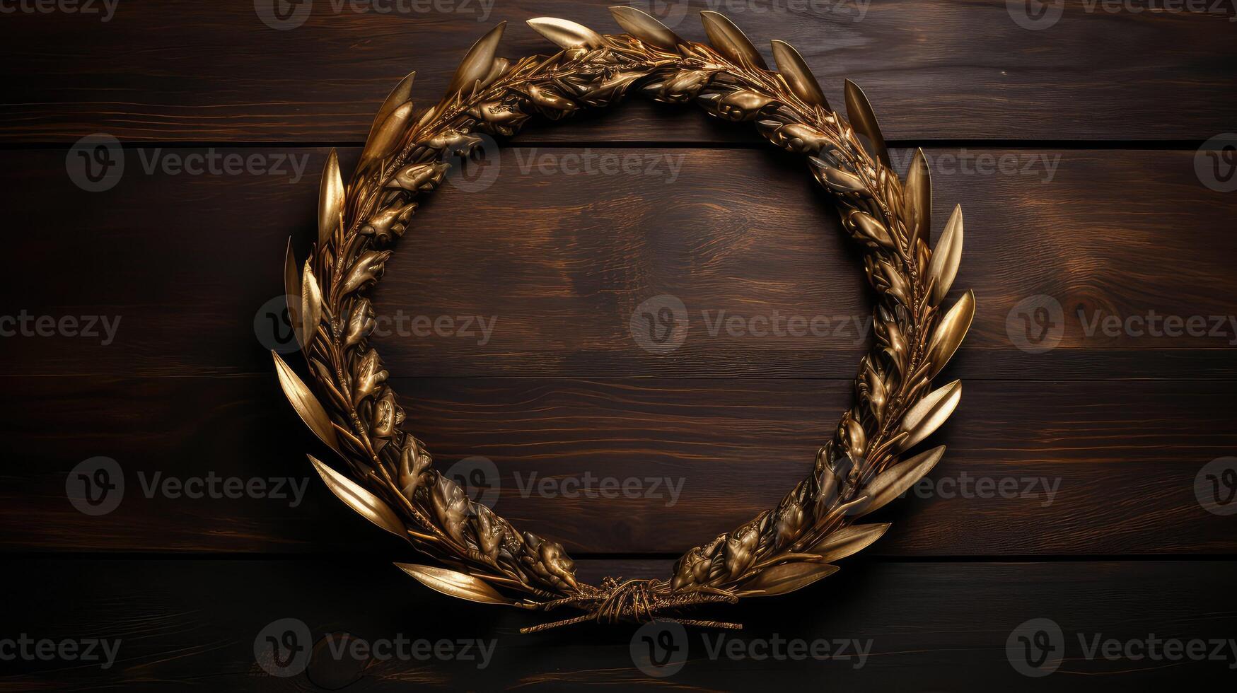 contrast gold laurel wreath photo
