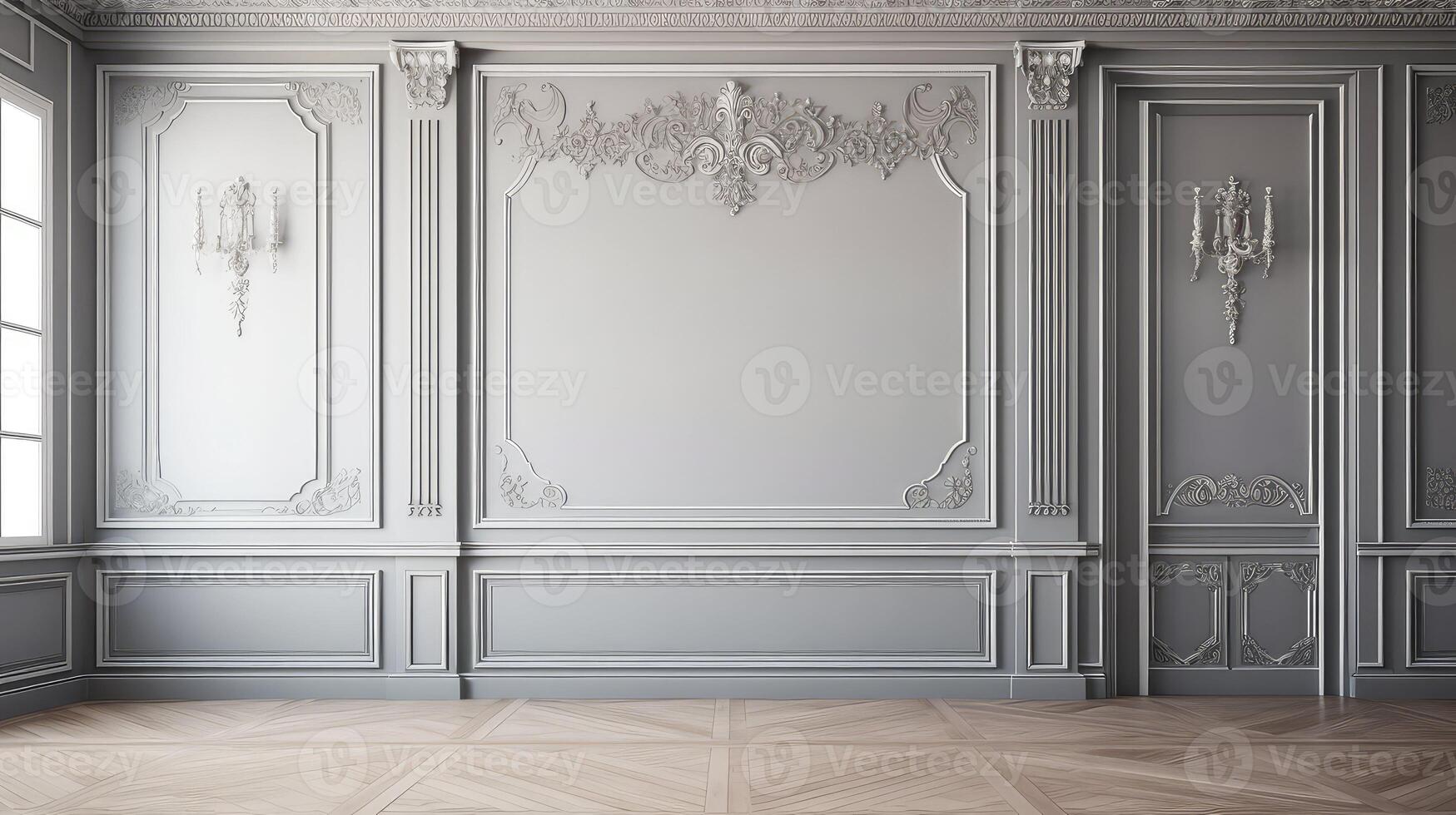 mirror wall moulding background photo
