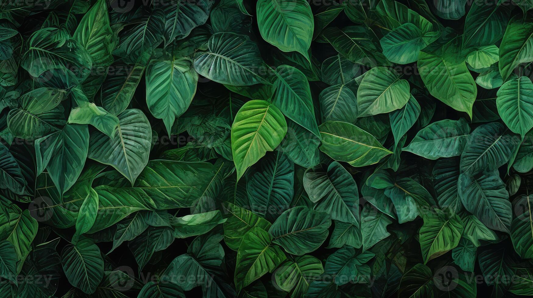 lush jungle leaf pattern photo