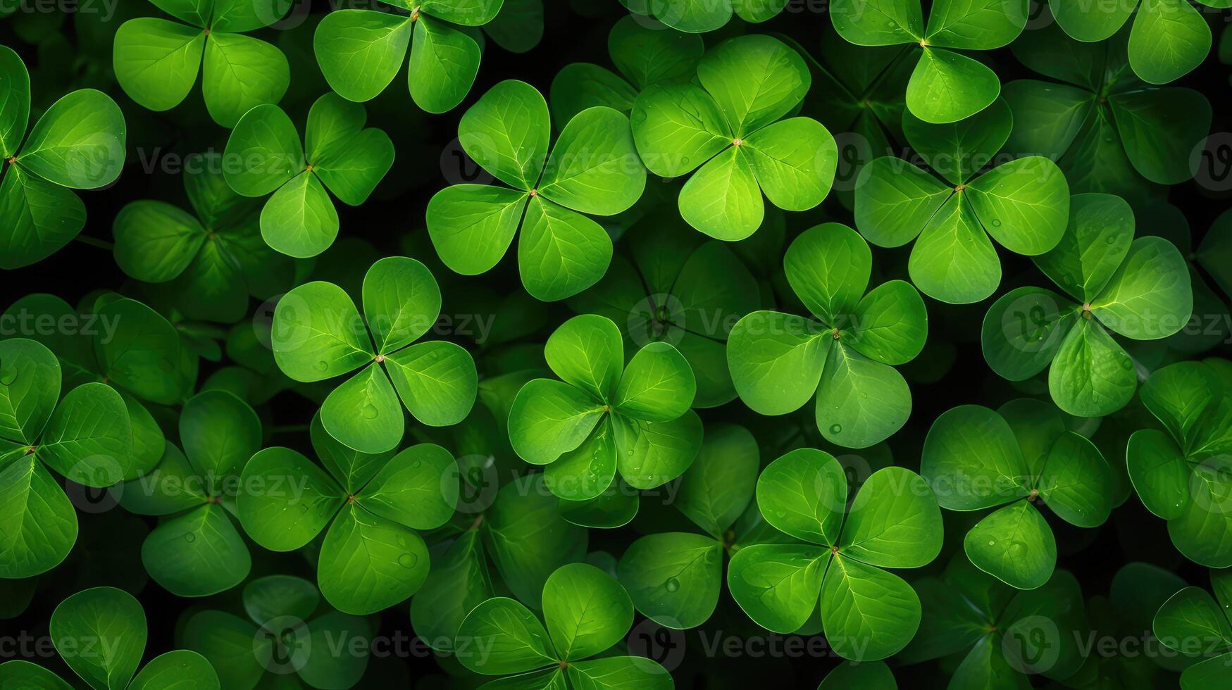 vibrant four leaf clover pattern photo