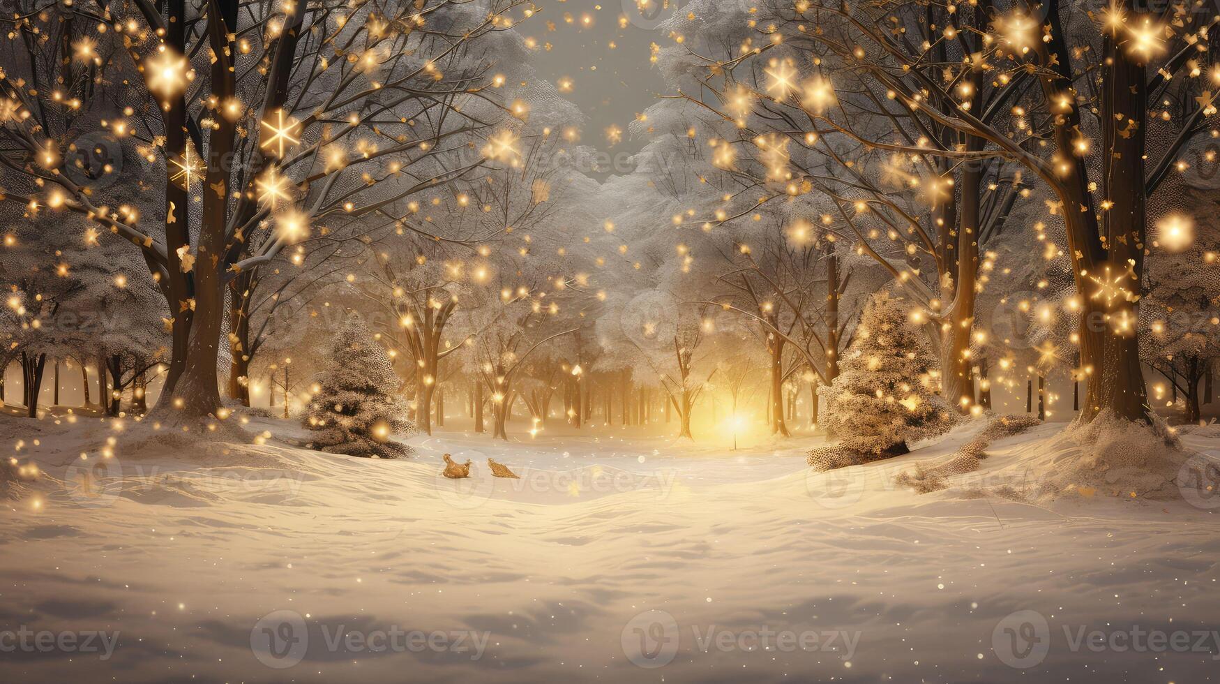 wonderland gold snowflakes photo