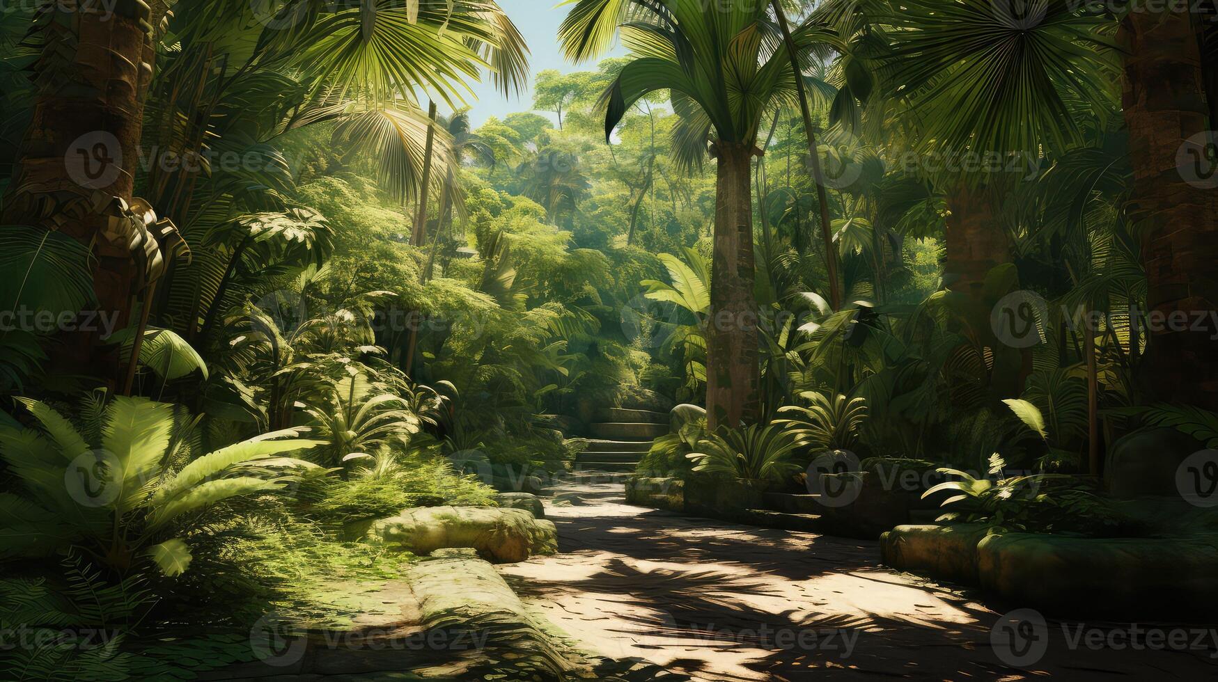 foliage green palm trees photo