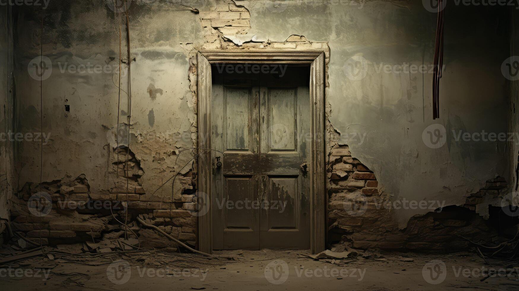 way half open door photo