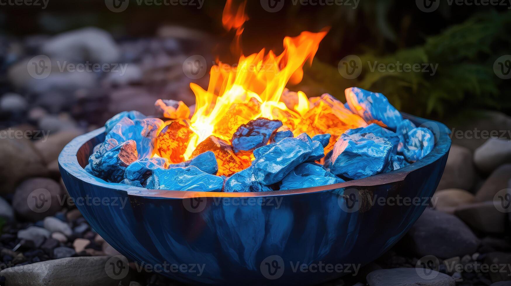 glow blue ember photo