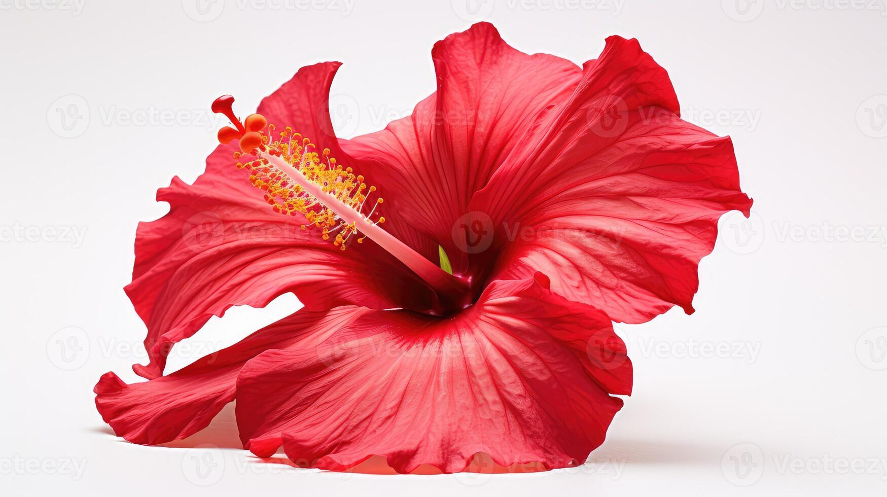 petals hibiscus on white photo