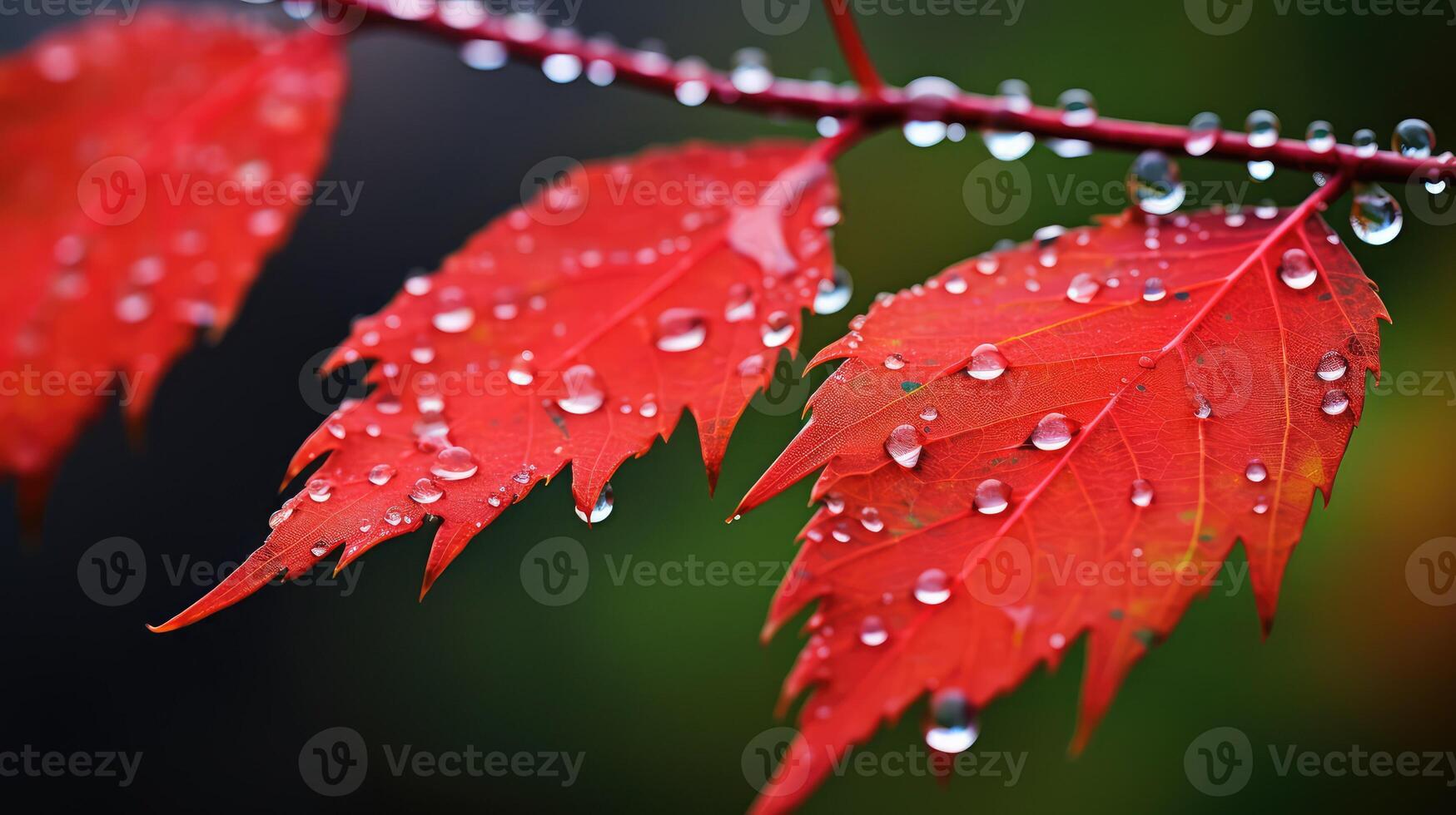 spiderweb red leaf photo
