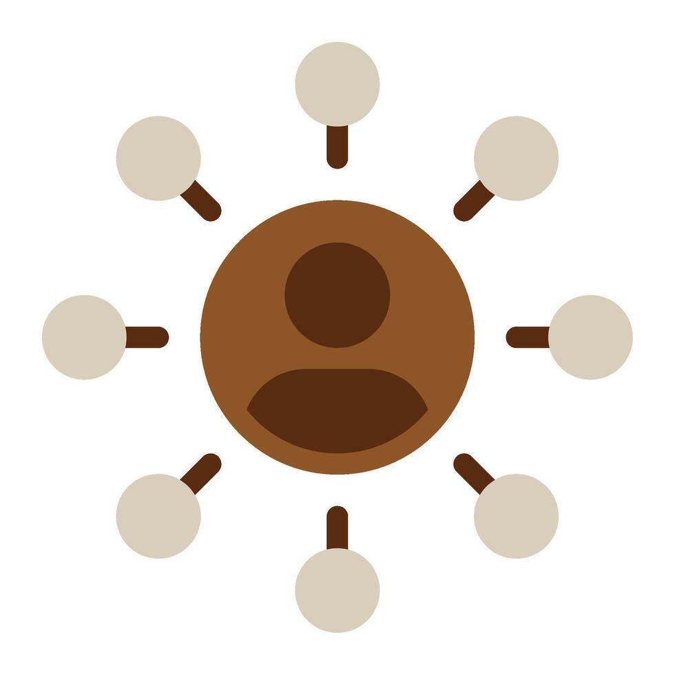 Network Connection Icon Representing Relationships vector