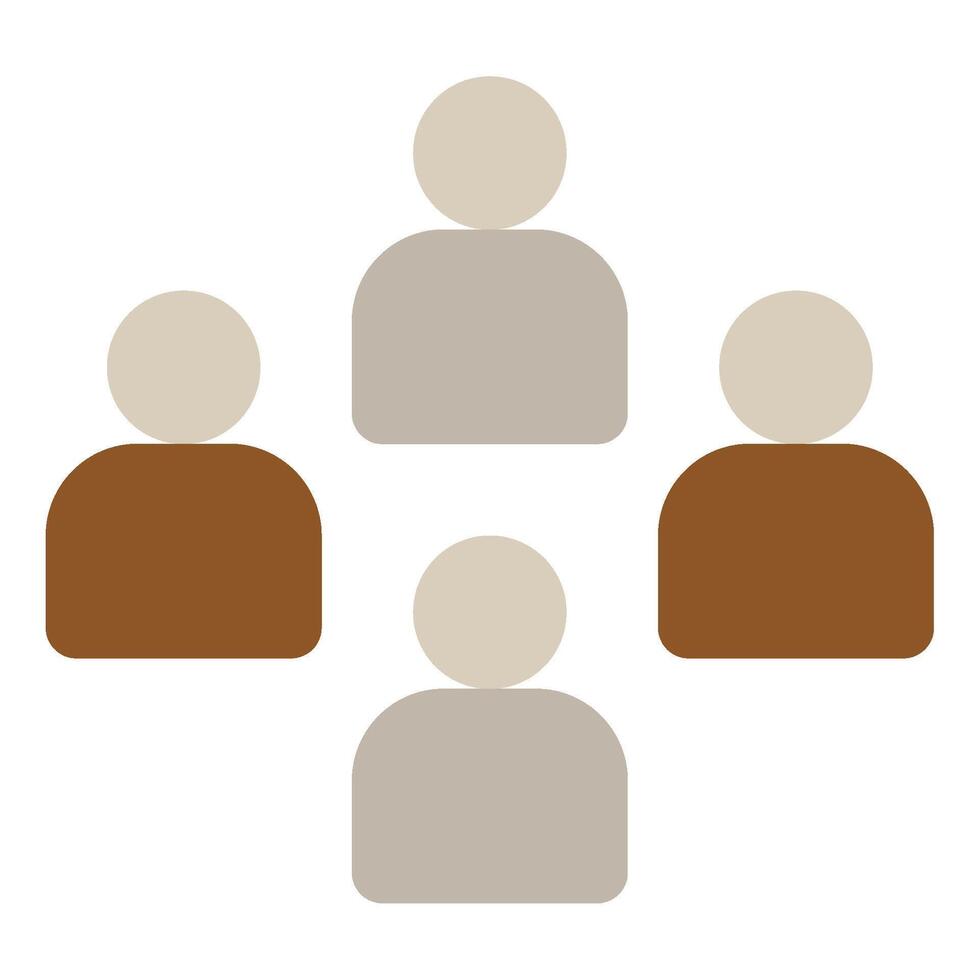 Stylized User Group Icon for Digital Applications vector