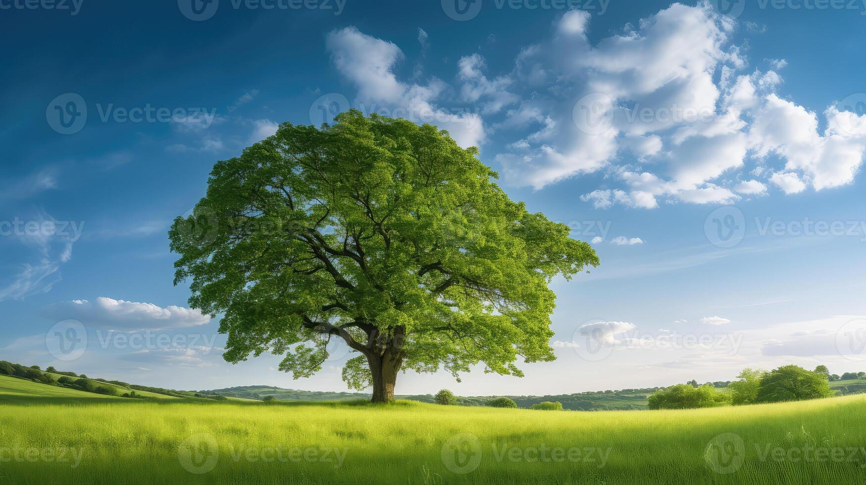 lush tree grass photo
