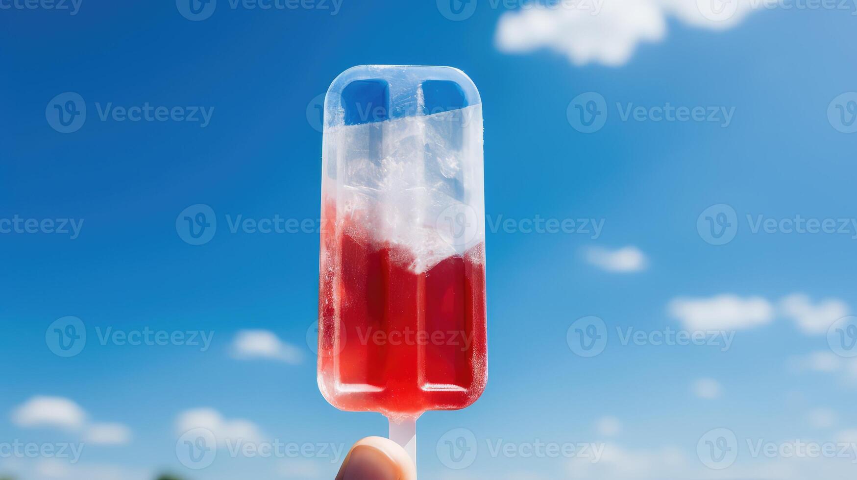 summer red white and blue popsicles photo