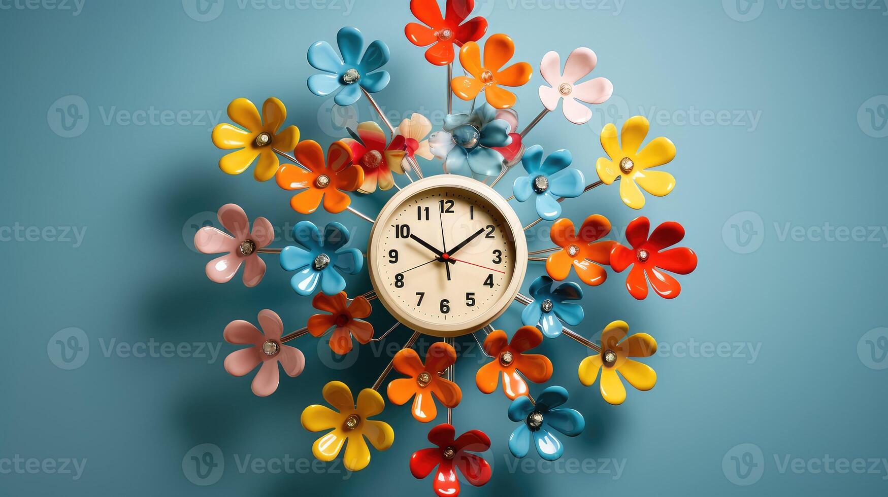 whimsical spring forward clock photo