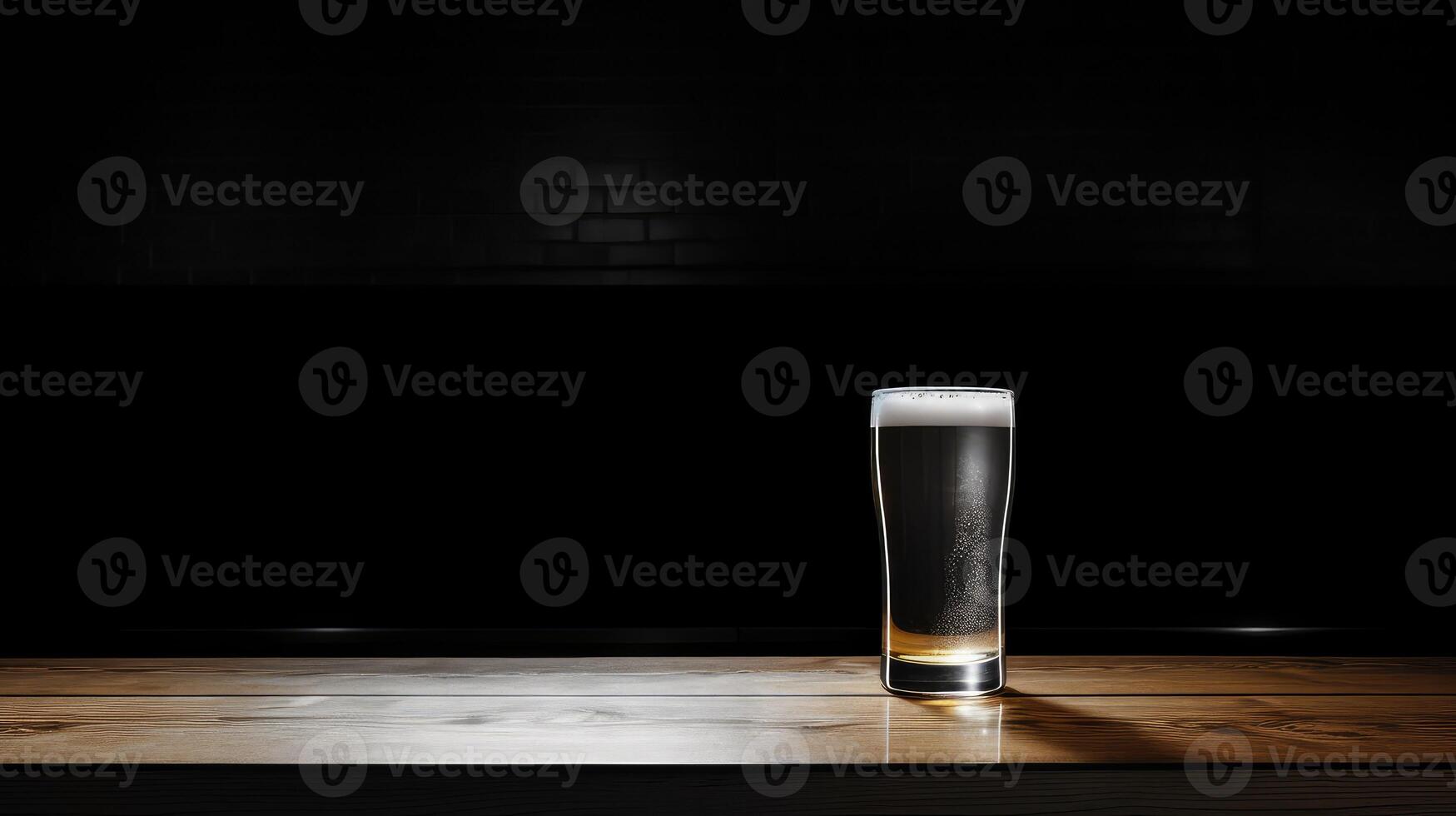 counter empty beer glass photo