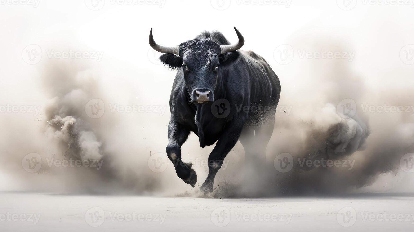 photo black cow white background