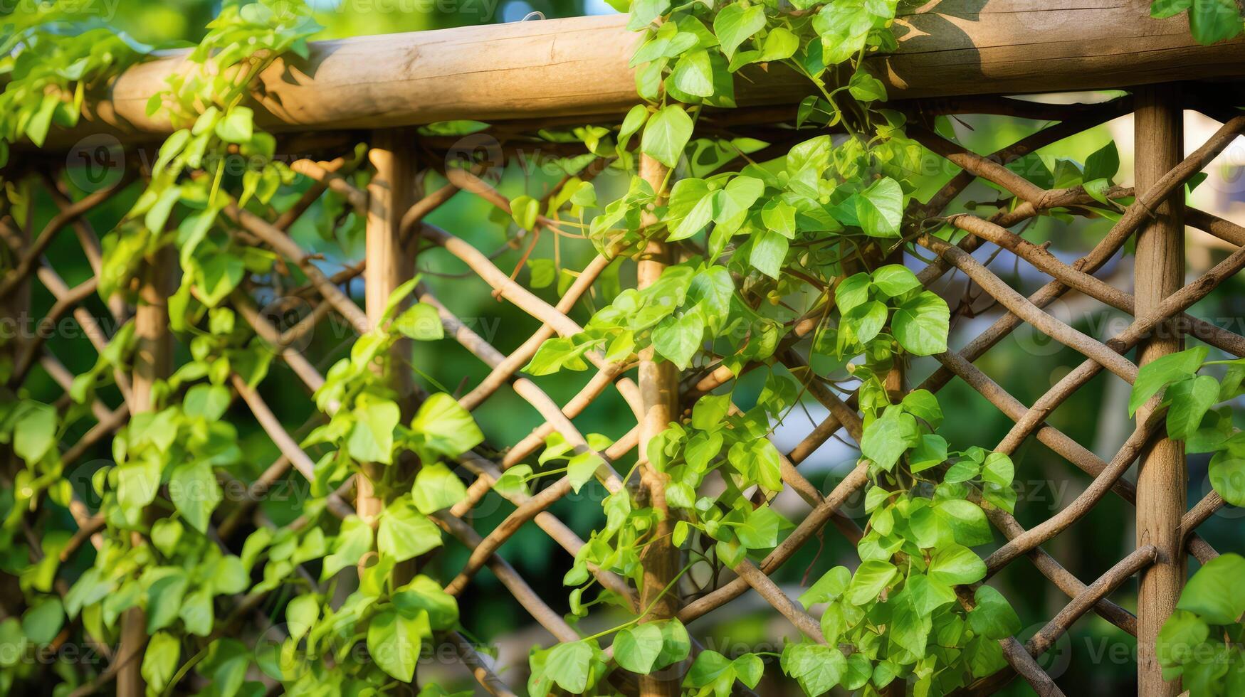 vines wood lattice photo