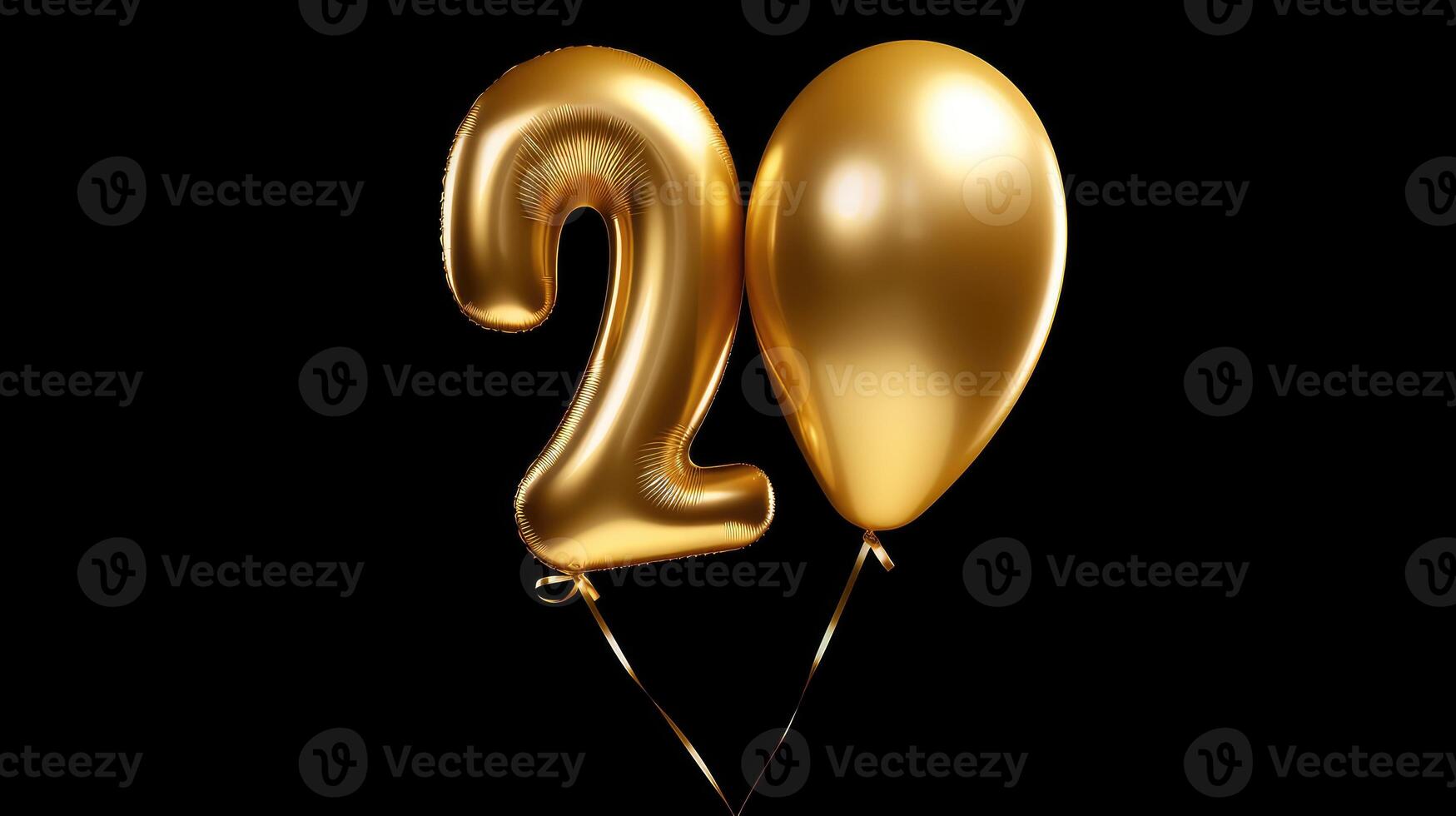 21 gold balloon transparent background photo