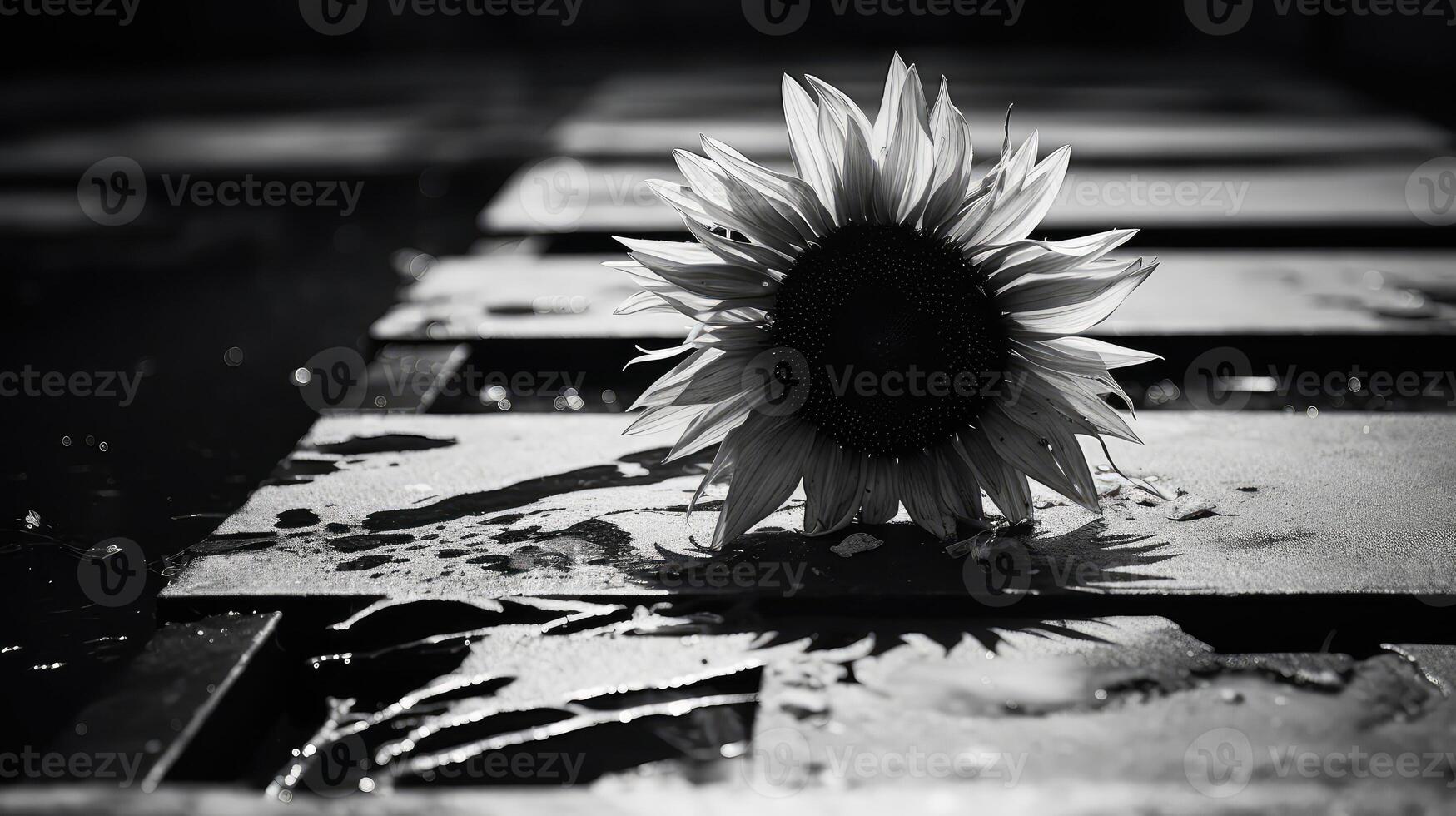 photography sunflower black and white photo