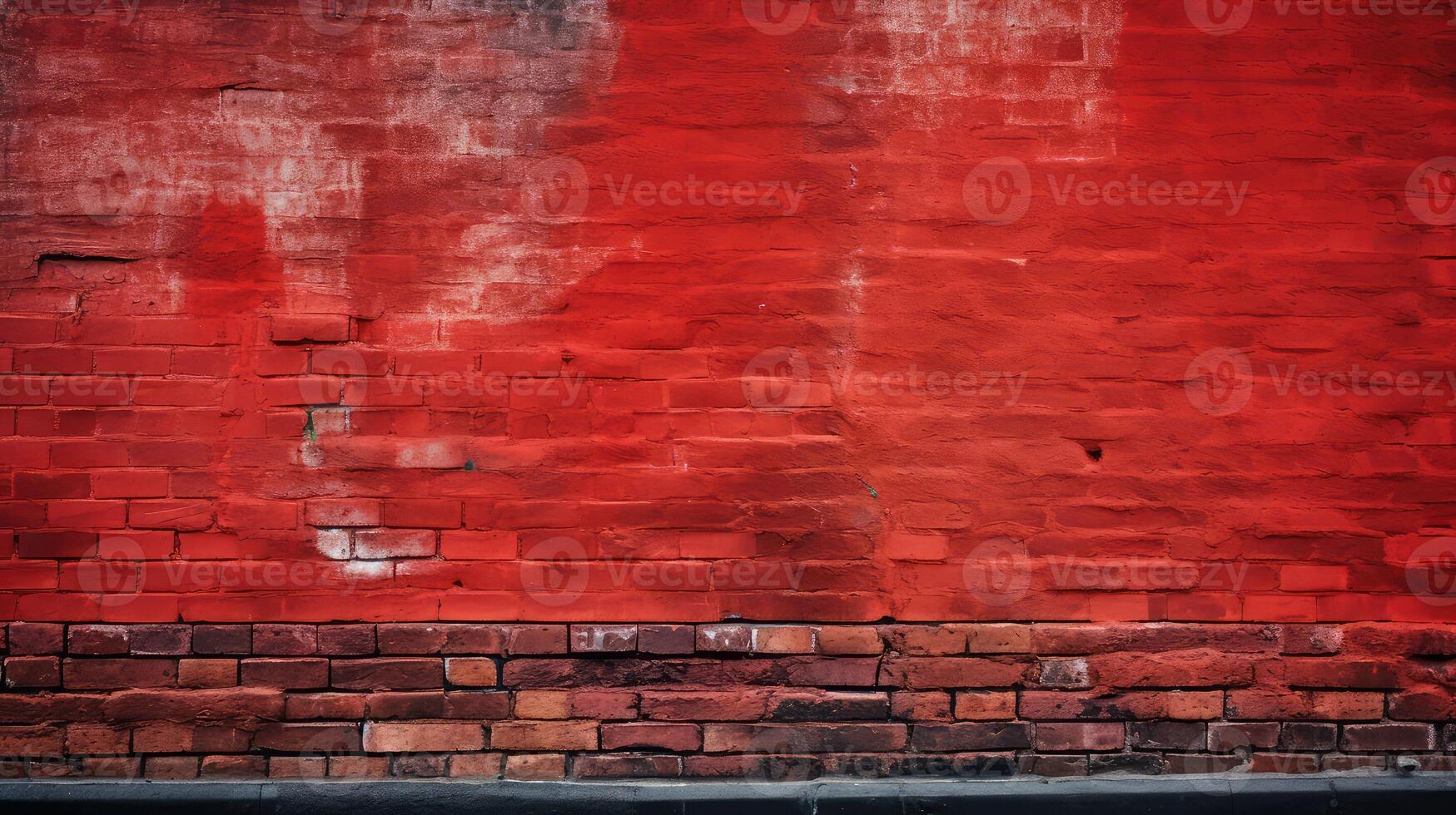 color red painted brick photo