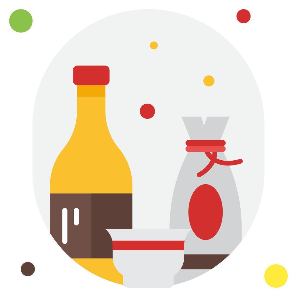 Colorful Bottles of Condiments for Culinary Use vector