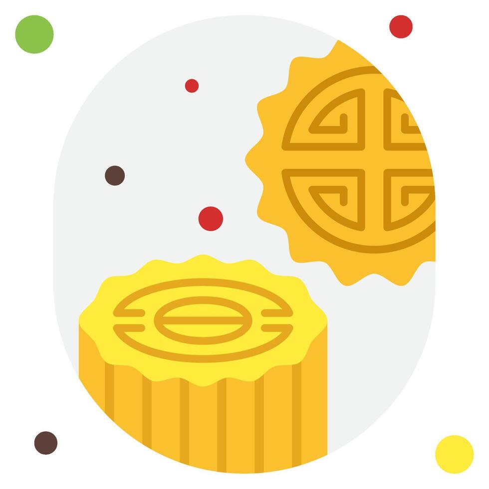 Colorful Decorative Mooncakes for Festive Celebrations vector
