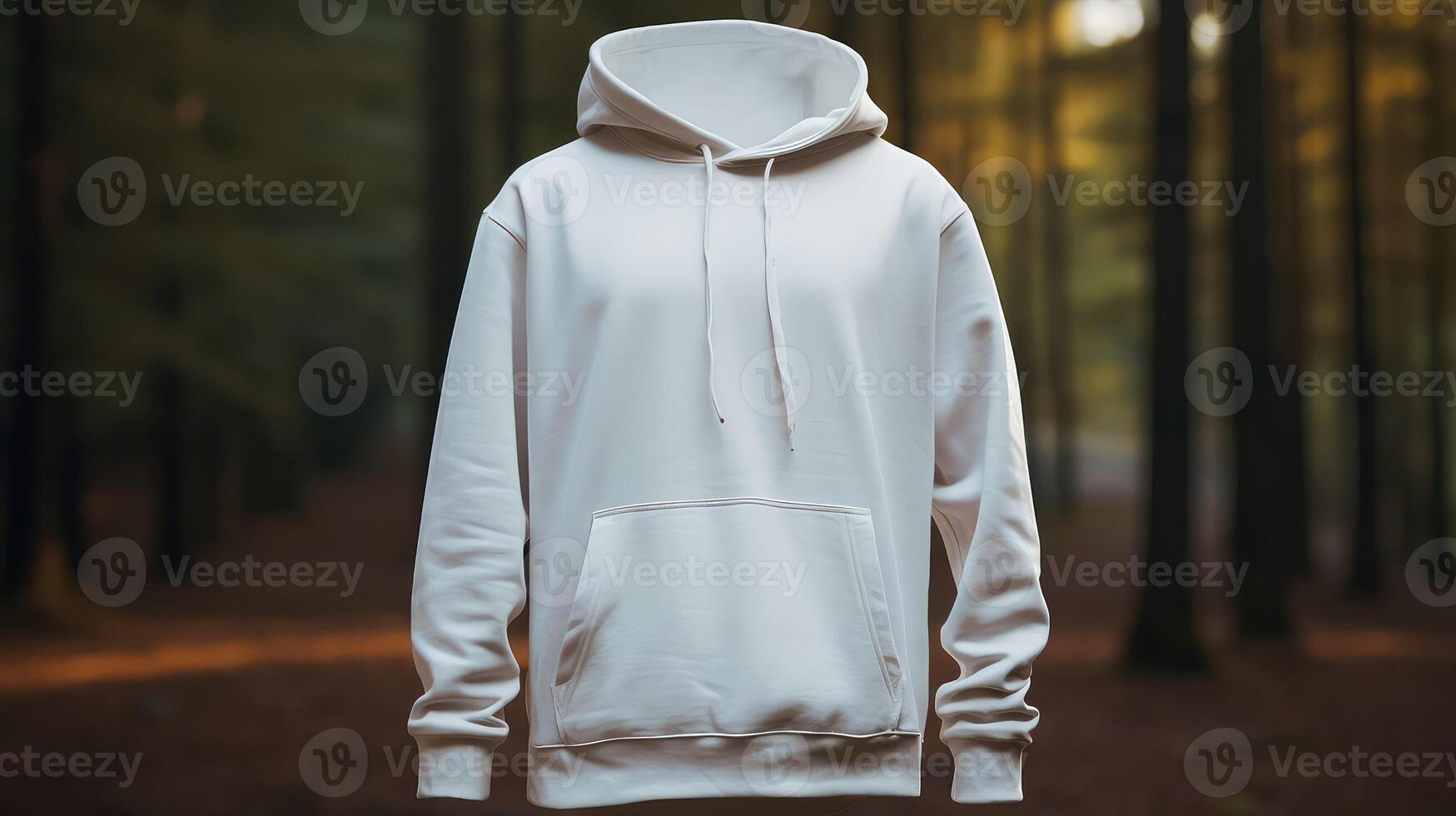 fabric white hoodie template photo