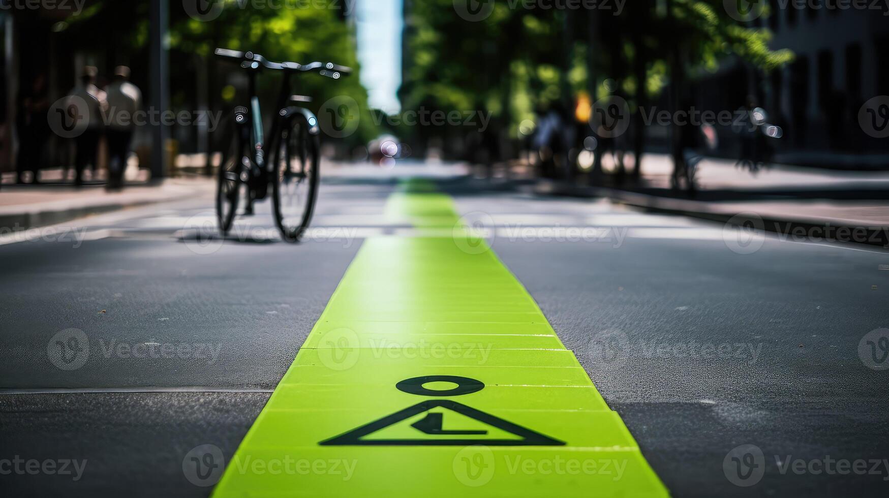 bicycle green arrow photo